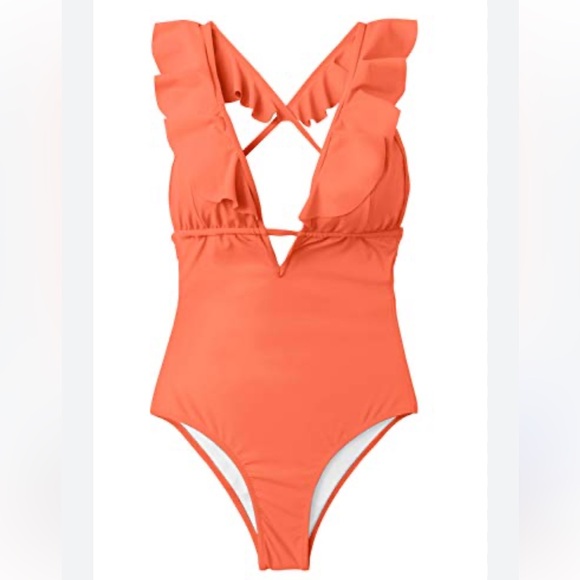 The Unbranded Brand Other - Women One Piece Swimsuit Tummy Control Bathing Suit Ruffled Swimwear NWT XL
